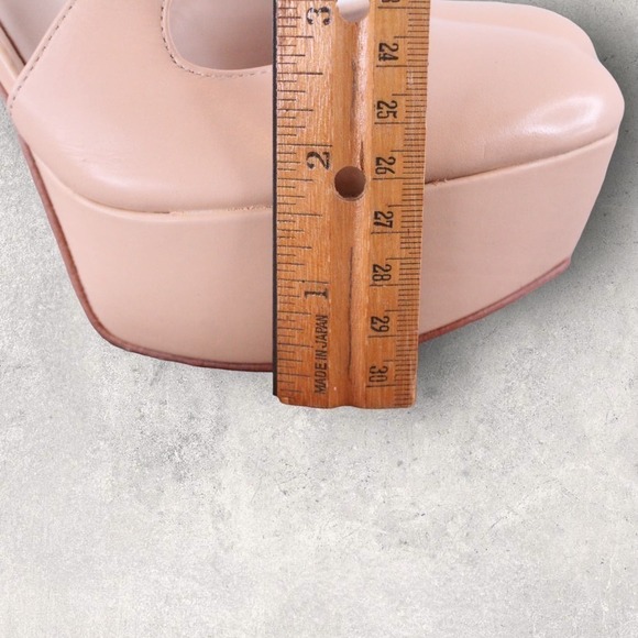 MARCIANO Platform Stilletos Crossover Straps in Beige Size 6.5M - Picture 14 of 16